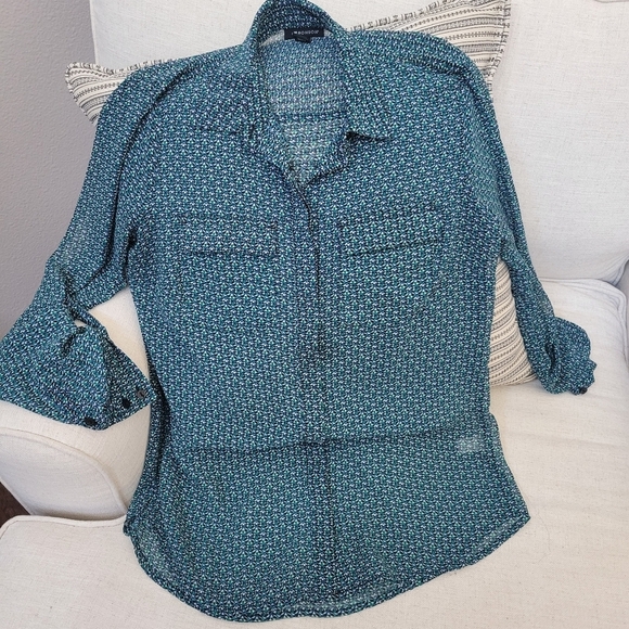I Heart Ronson Tops - NEW I Heart Ronson Long Sleeve Sheer Blouse XS Teal